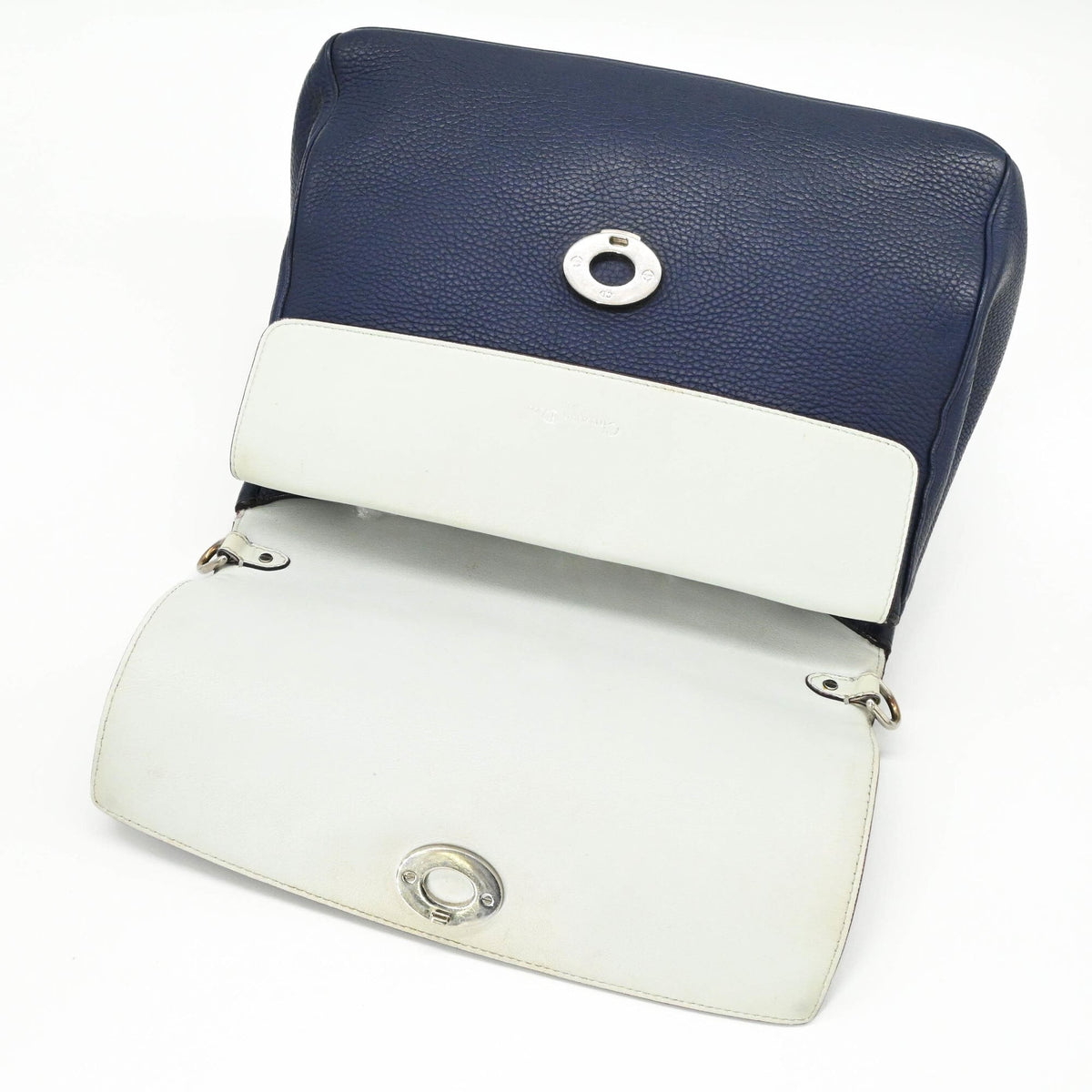 Christian Dior Navy Leather Handbag (Pre-Owned)