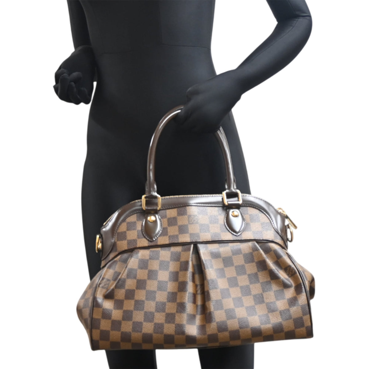 Louis Vuitton Brown Damier Canvas Ebene Handbag (Pre-Owned)