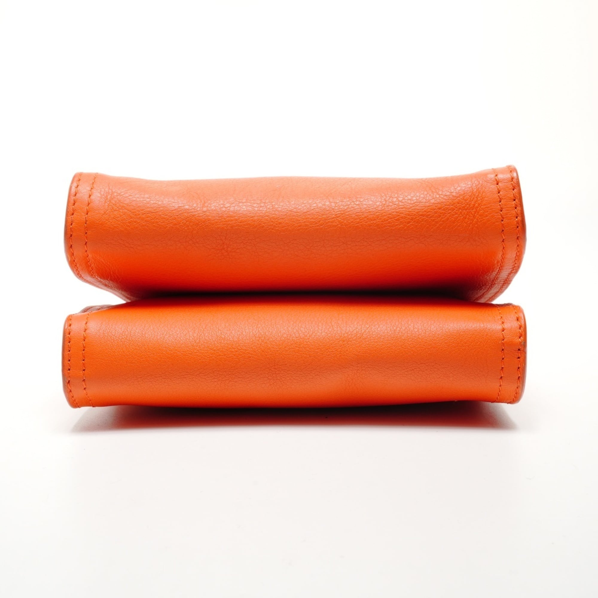 Bottega Veneta Intrecciato Orange Intrecciato Shoulder Bag (Pre-Owned)