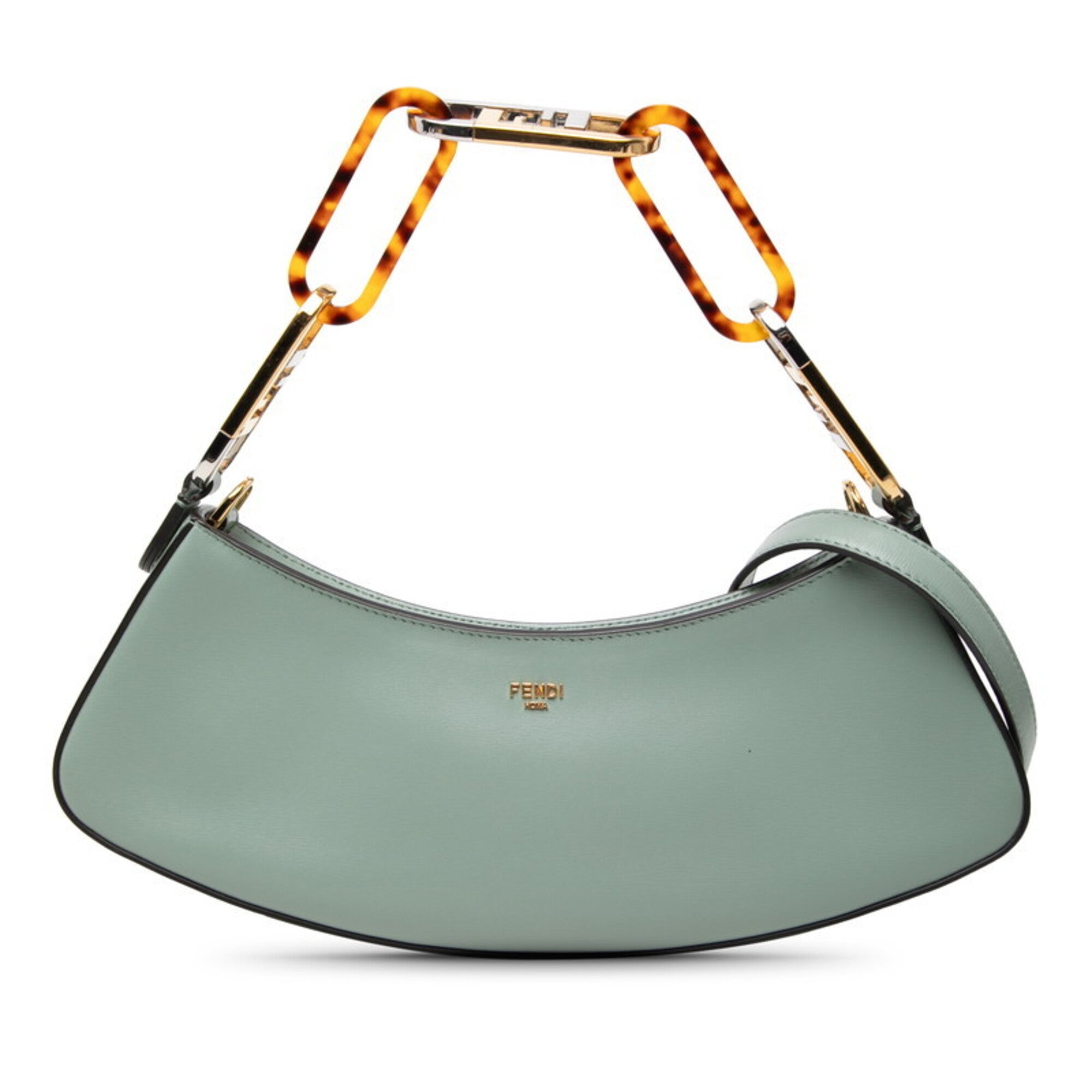Fendi Green Leather Handbag (Pre-Owned)