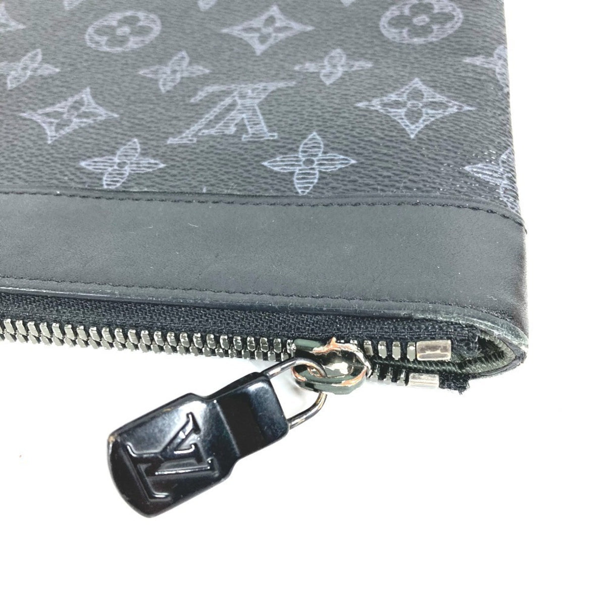 Louis Vuitton Monogram Eclipse Black Monogram Eclipse Clutch Bag Handbag Pochette (Pre-Owned)