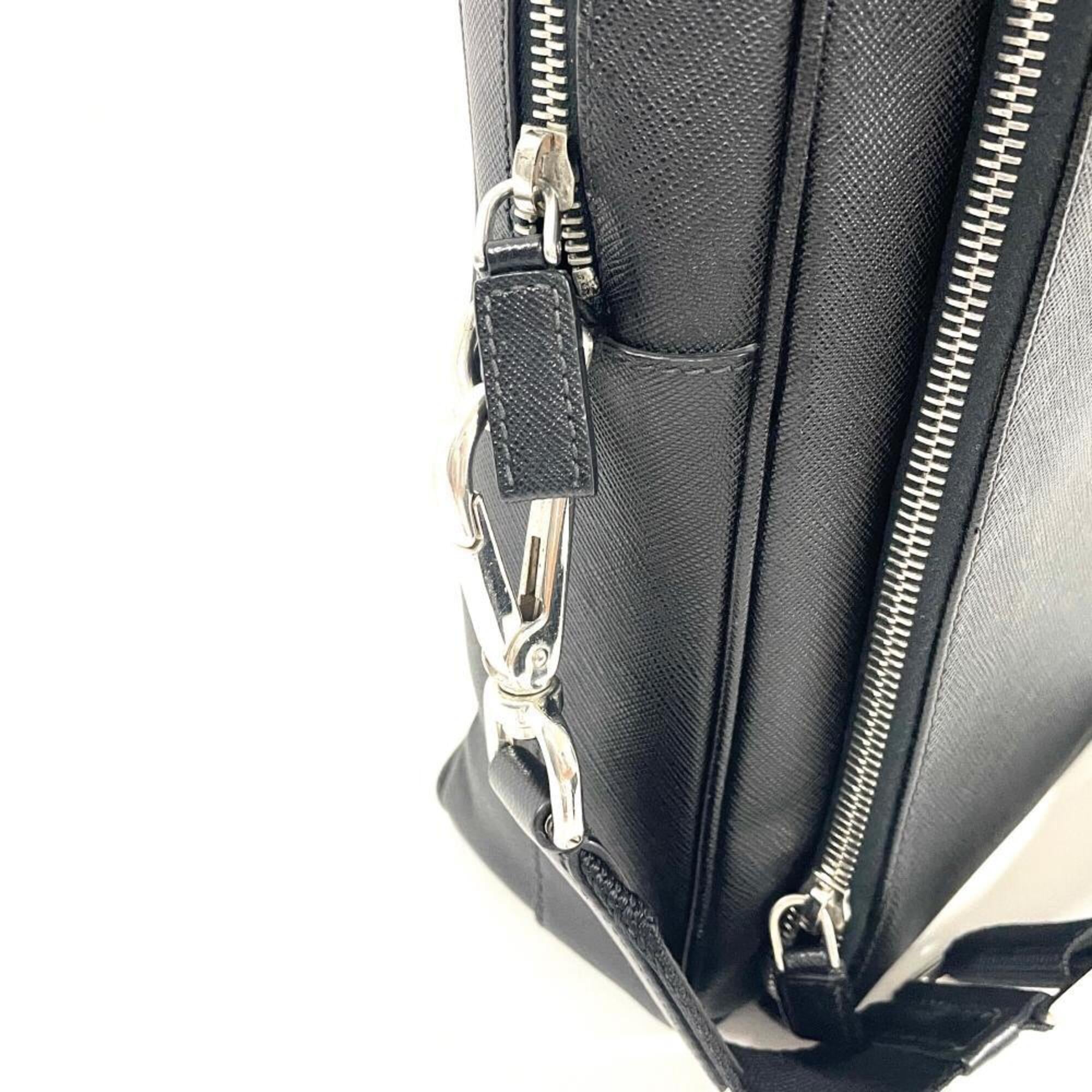 Prada Black Leather Briefcase (Pre-Owned)