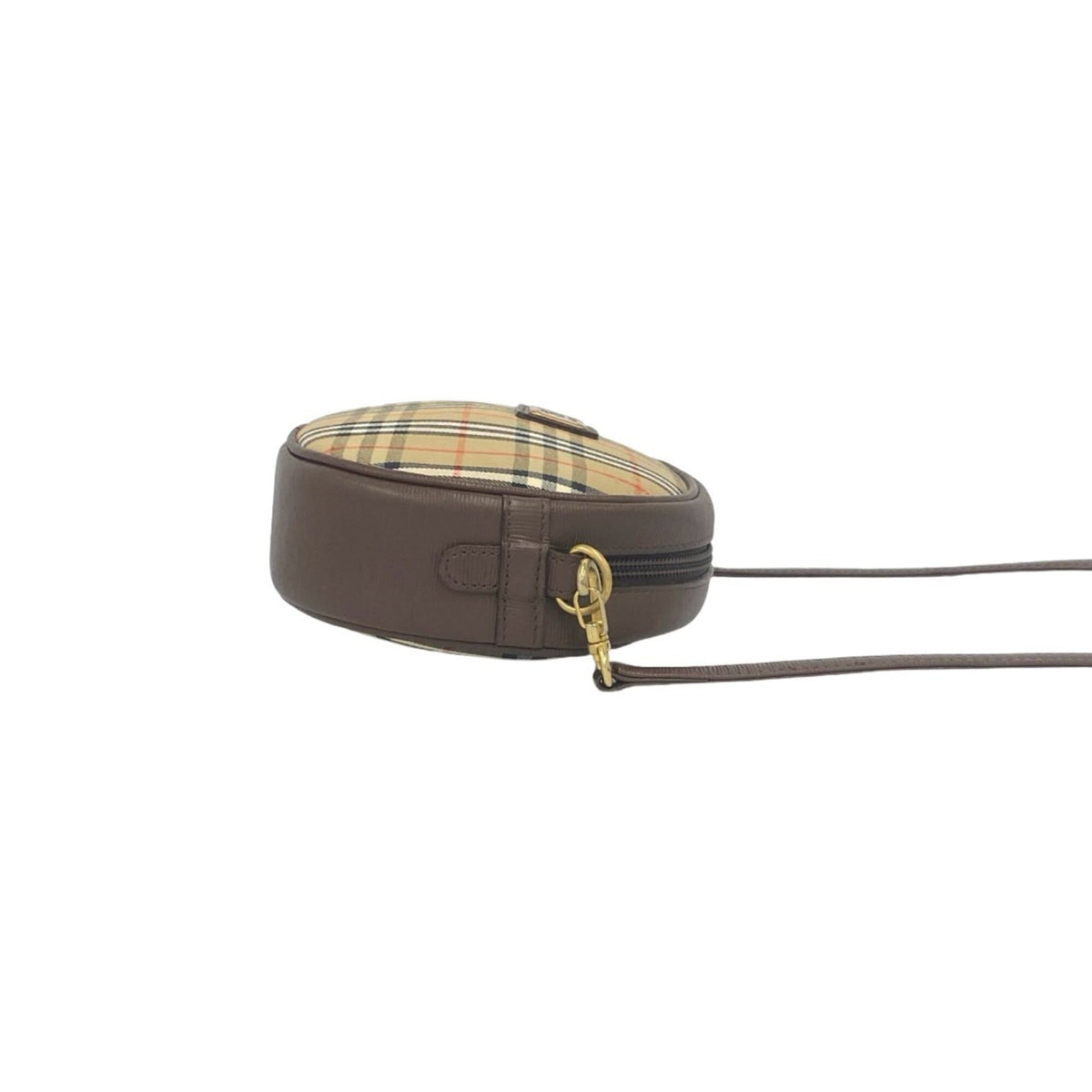 Burberry Beige Brown Canvas Leather Shoulder Bag (Pre-Owned)
