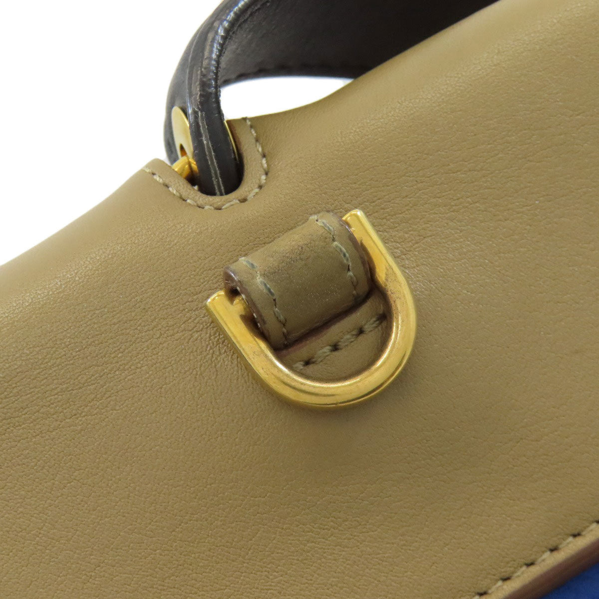 Celine Black Blue Brown Leather Handbag (Pre-Owned)