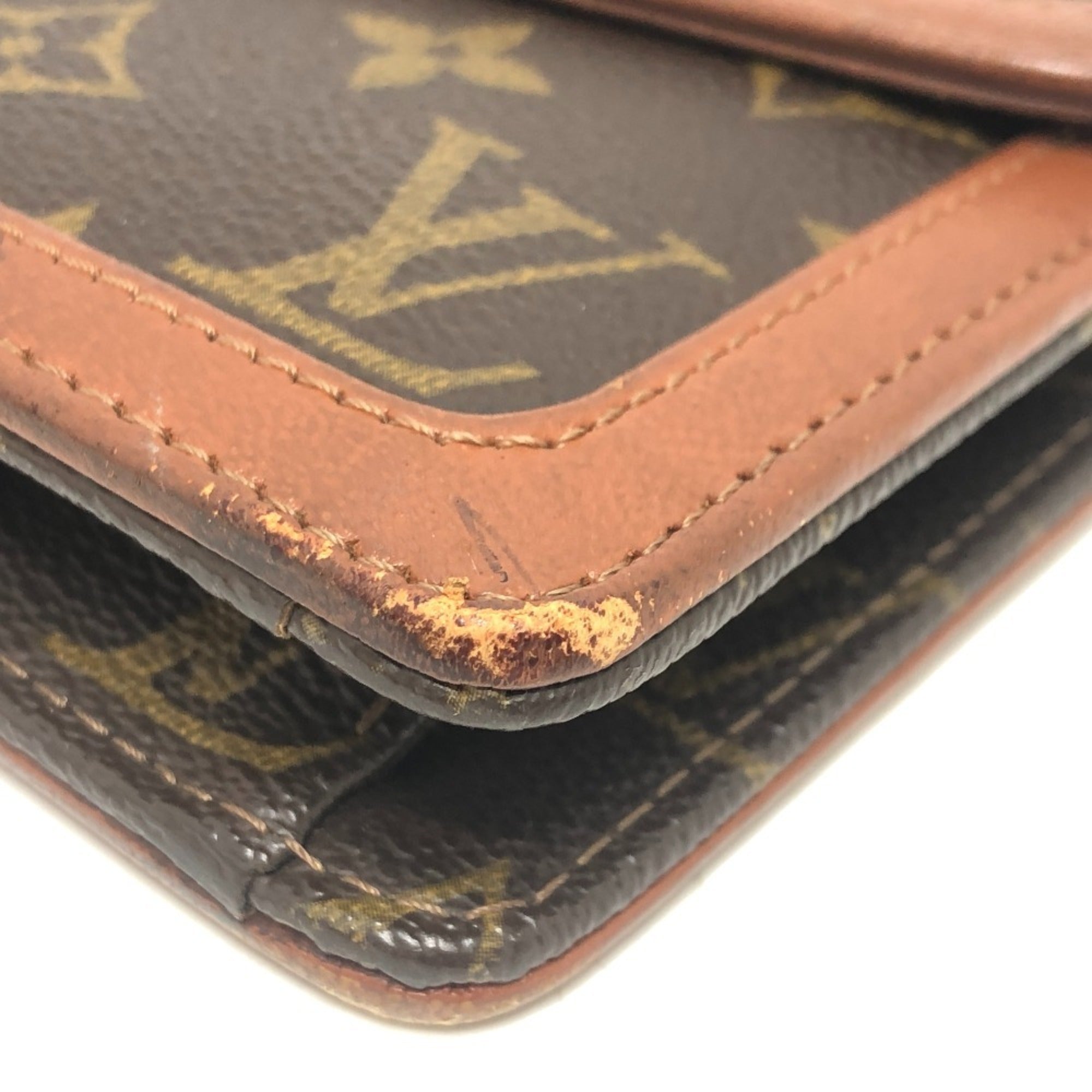 Louis Vuitton Brown Monogram Clutch Bag Pochette Pouch (Pre-Owned)