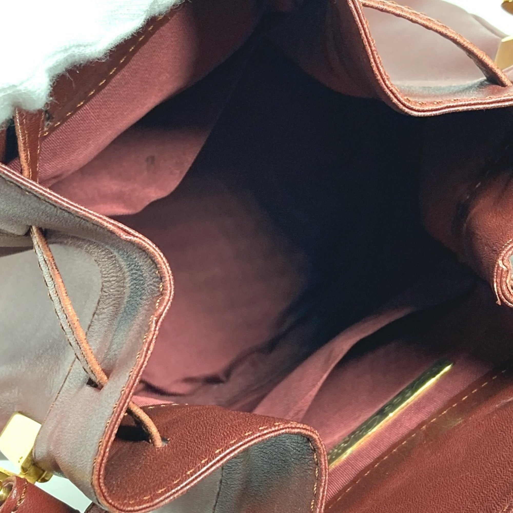 Cartier Must Wine Red Leather Shoulder Bag (Pre-Owned)