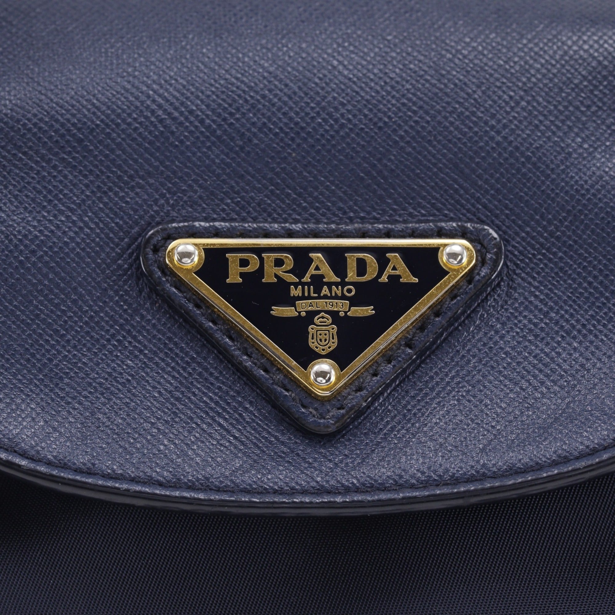 Prada Navy Nylon Handbag (Pre-Owned)