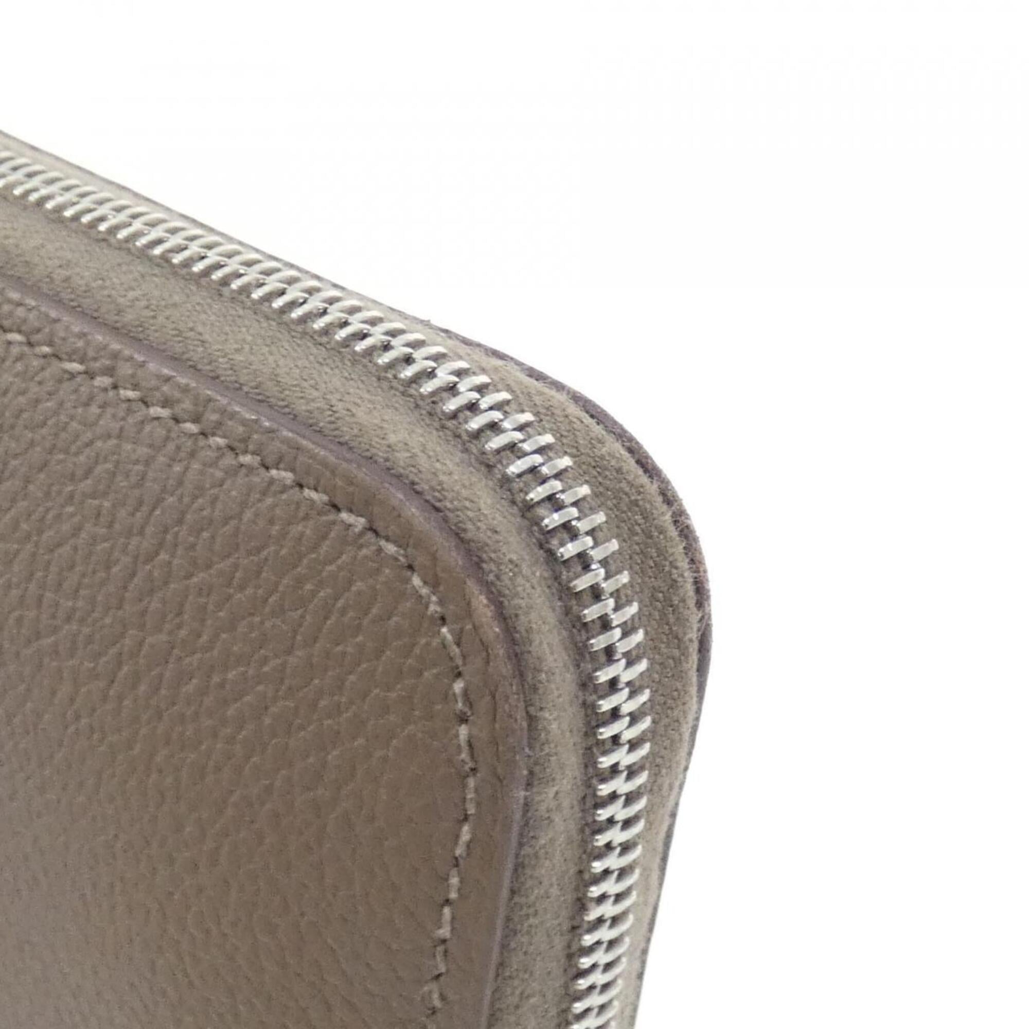 Hermes Silk'in Blue Taupe Coin Purse/Coin Case (Pre-Owned)