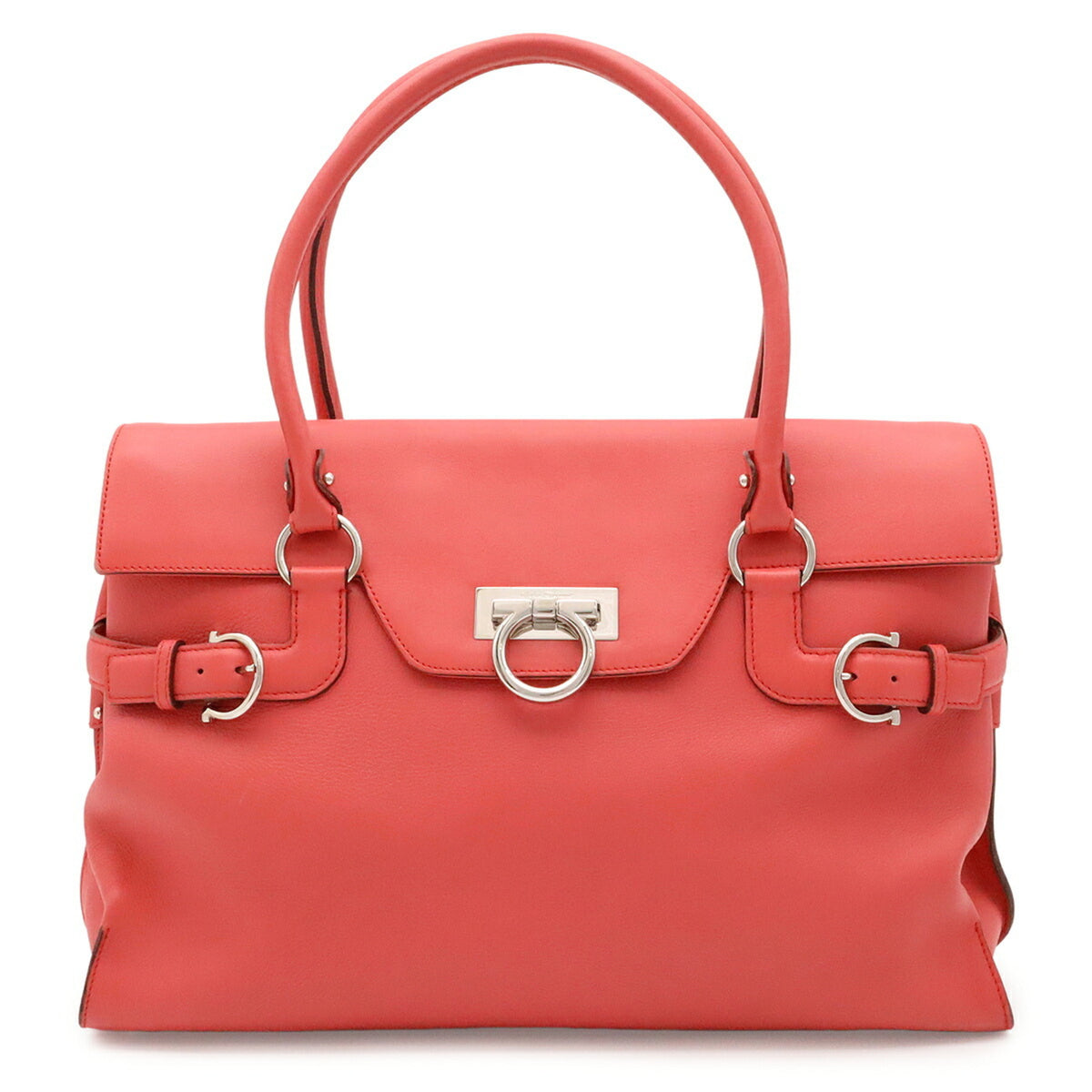 Salvatore Ferragamo Pink Leather Shoulder Bag Tote Bag (Pre-Owned)