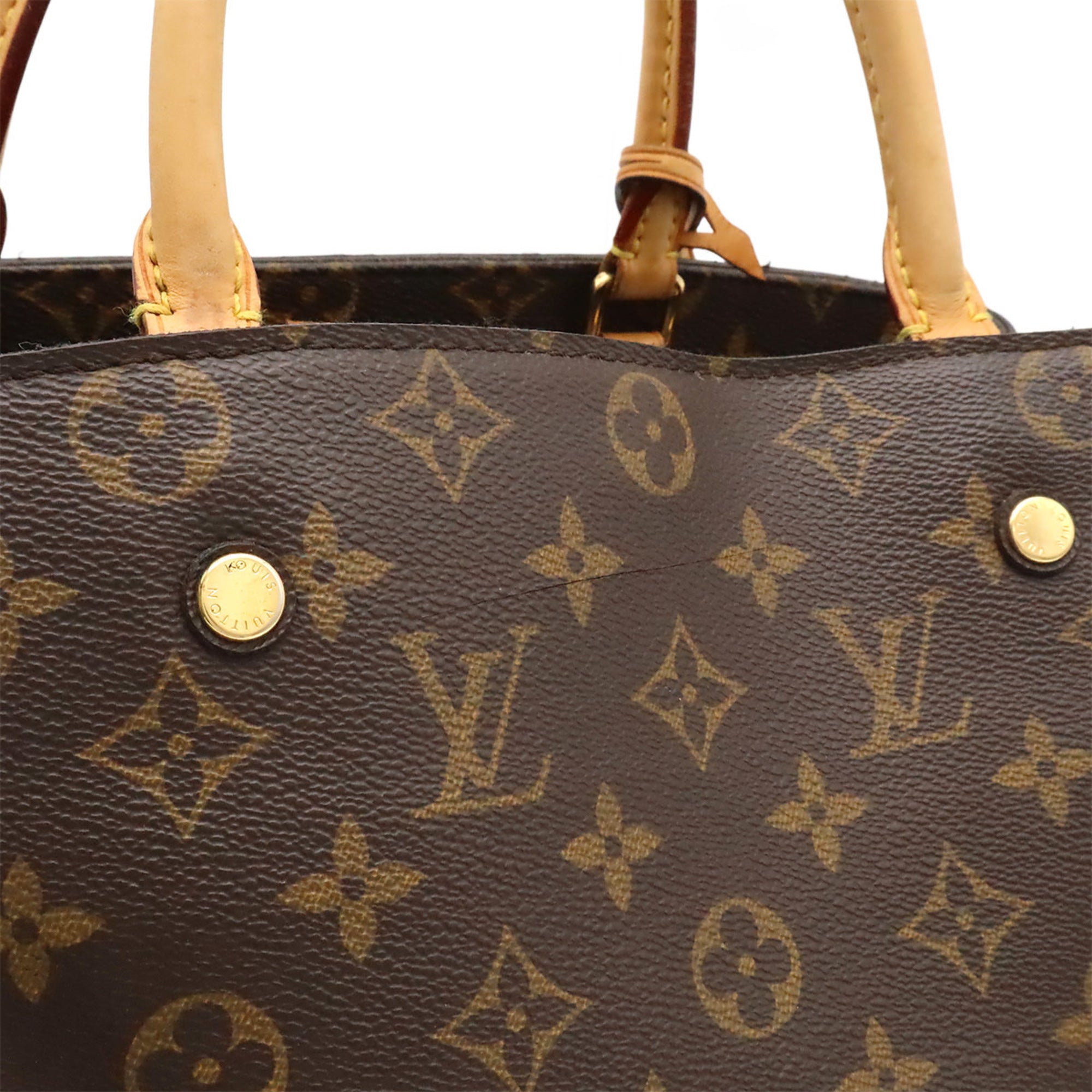 Louis Vuitton Brown Monogram Monogram Handbag Shoulder Bag Tote Bag (Pre-Owned)