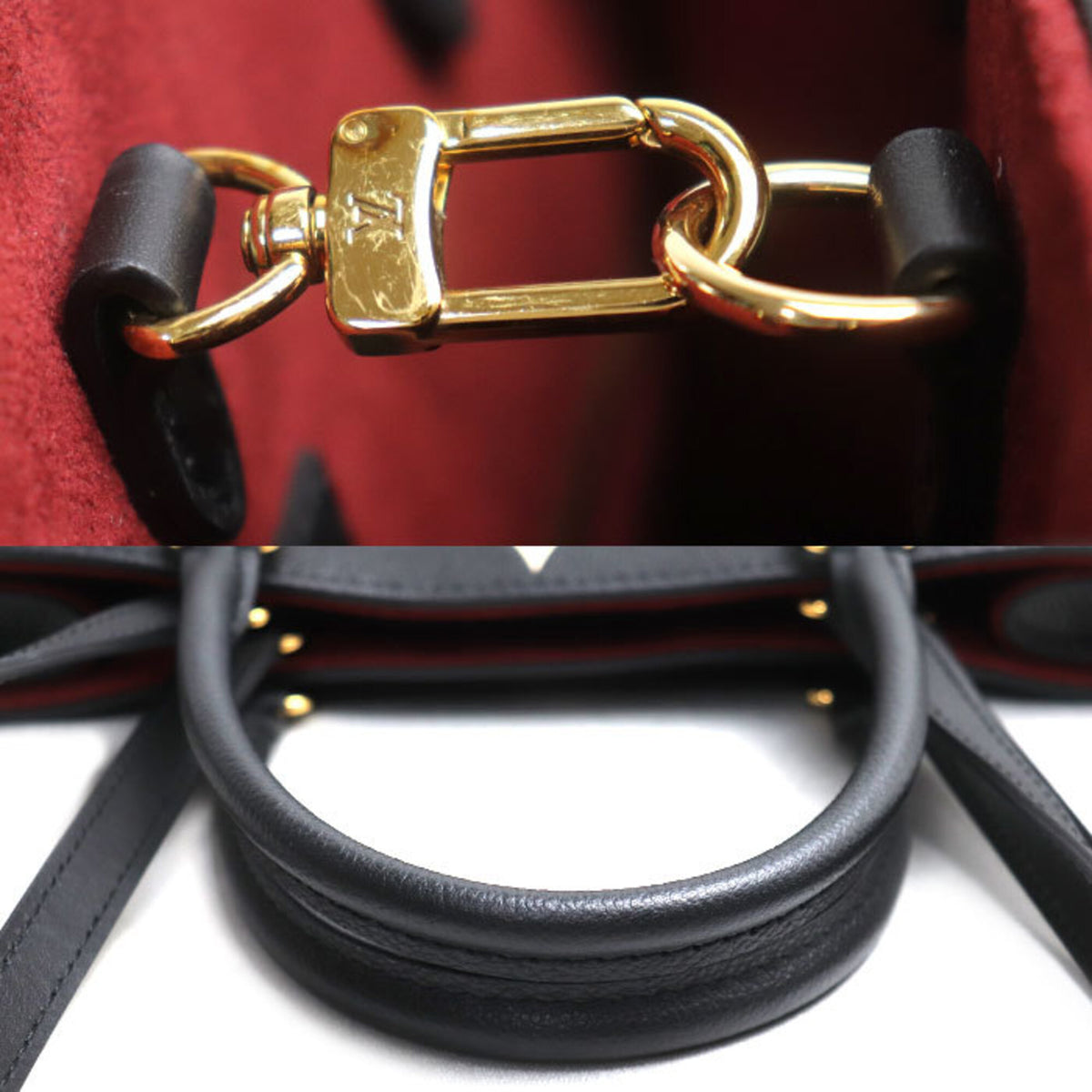 Louis Vuitton Beige Black Monogram Empreinte Tote Bag (Pre-Owned)