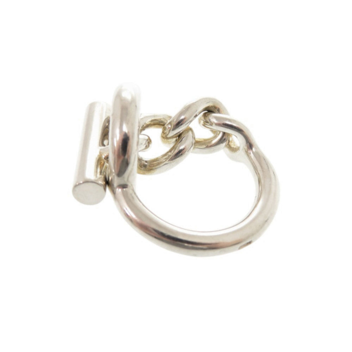 Hermes Silver Silver 925 Band Ring (Pre-Owned)