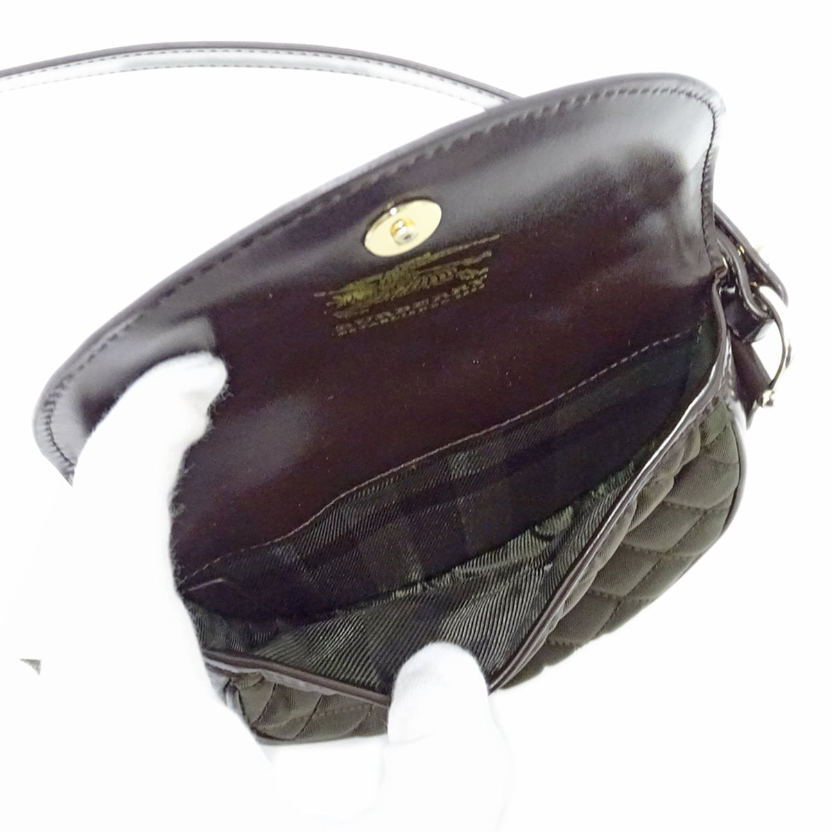 Burberry Khaki Brown Nylon Pochette Shoulder Bag (Pre-Owned)