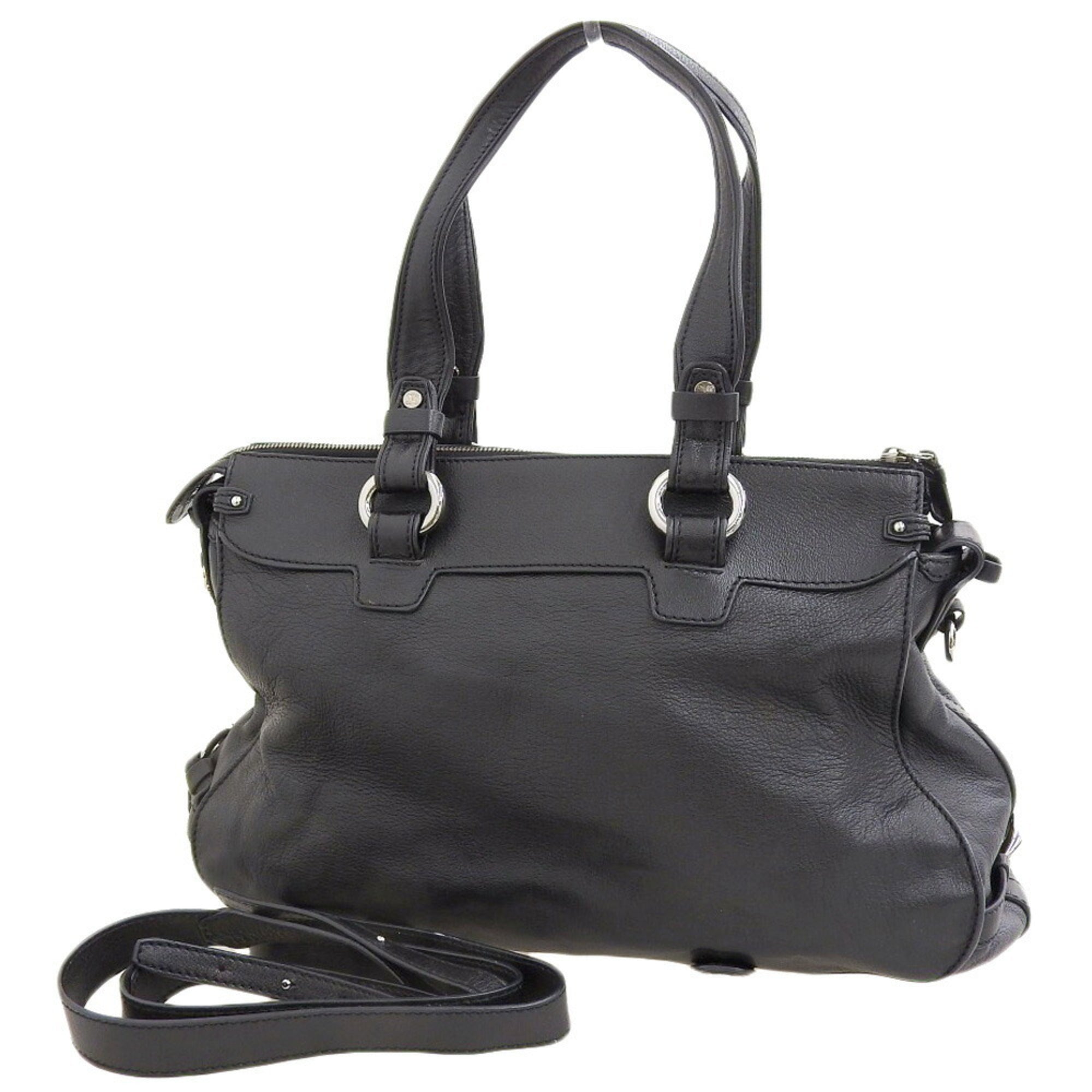 Celine Black Leather Handbag Shoulder Bag (Pre-Owned)