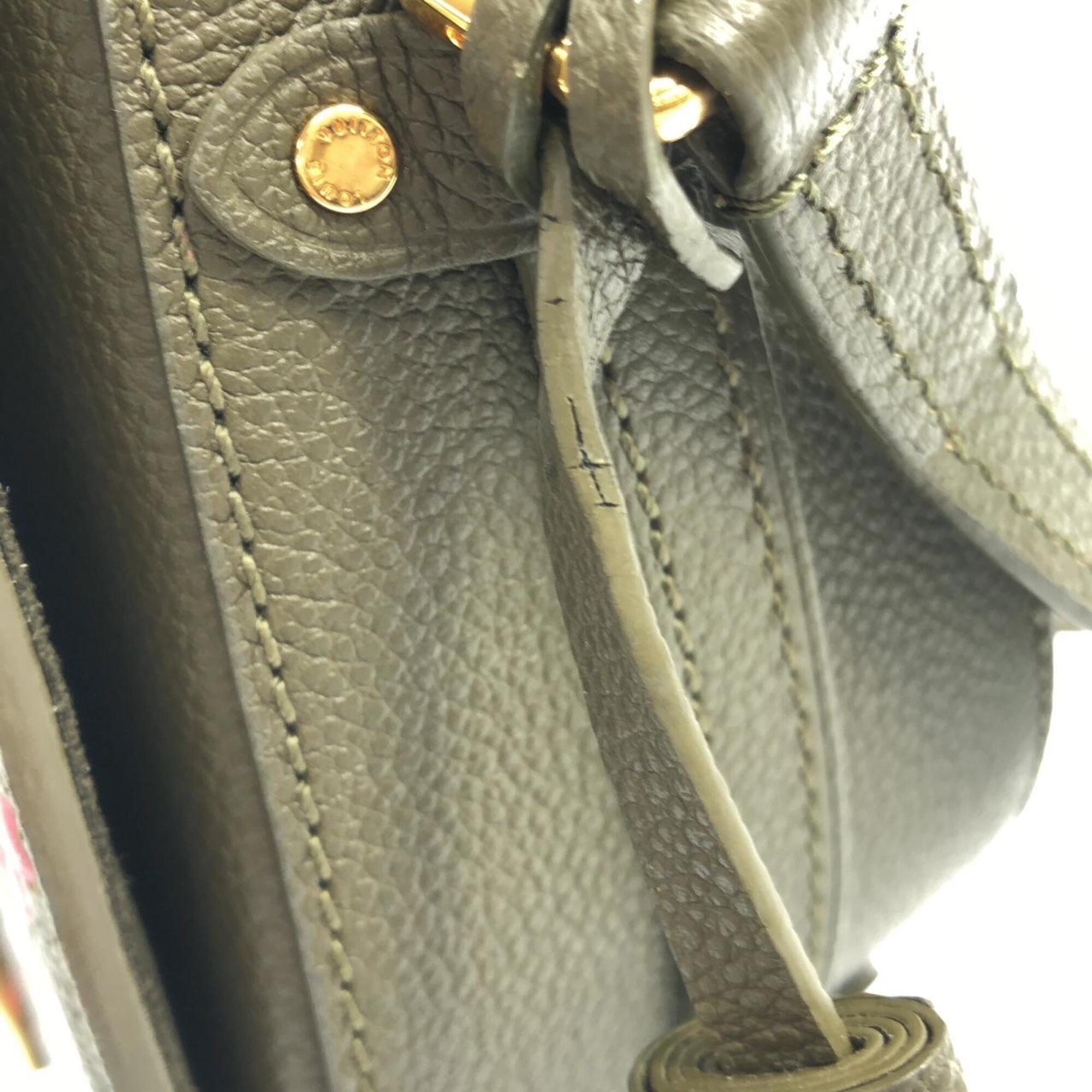 Louis Vuitton Khaki Leather Shoulder Bag (Pre-Owned)