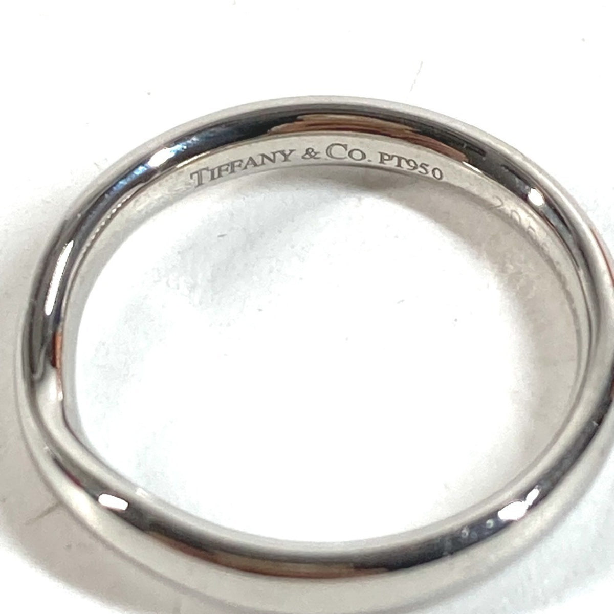 Tiffany Silver Platinum 950 Band Ring (Pre-Owned)