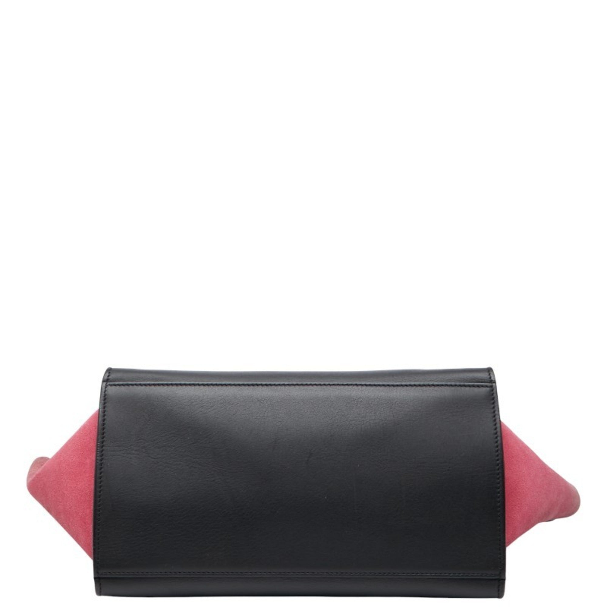 Celine Black Multi-Color Leather Suede Handbag Shoulder Bag (Pre-Owned)