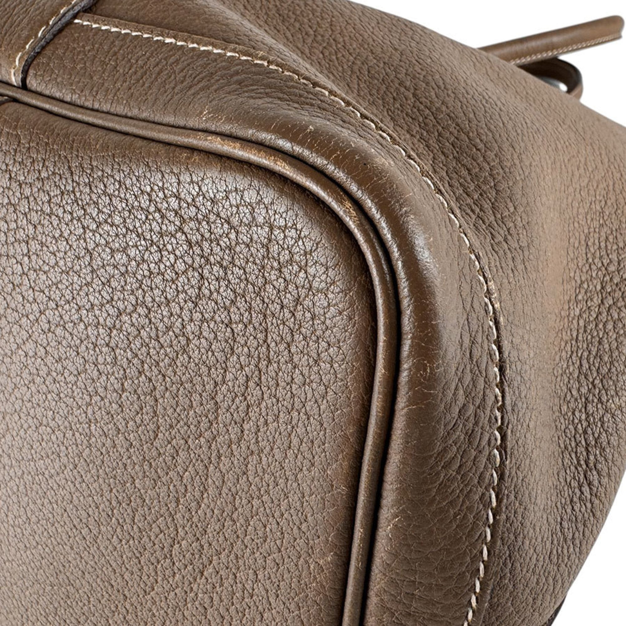 Hermes Etoupe Gray Negonda Leather Handbag (Pre-Owned)