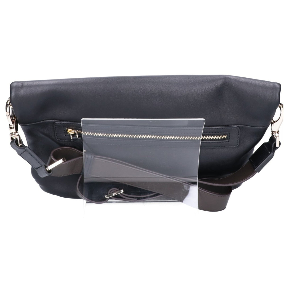 Anya Hindmarch Black Brown Gray Leather Shoulder Bag (Pre-Owned)
