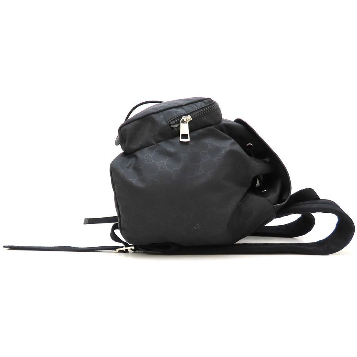 Gucci Black Nylon Leather Backpack (Pre-Owned)