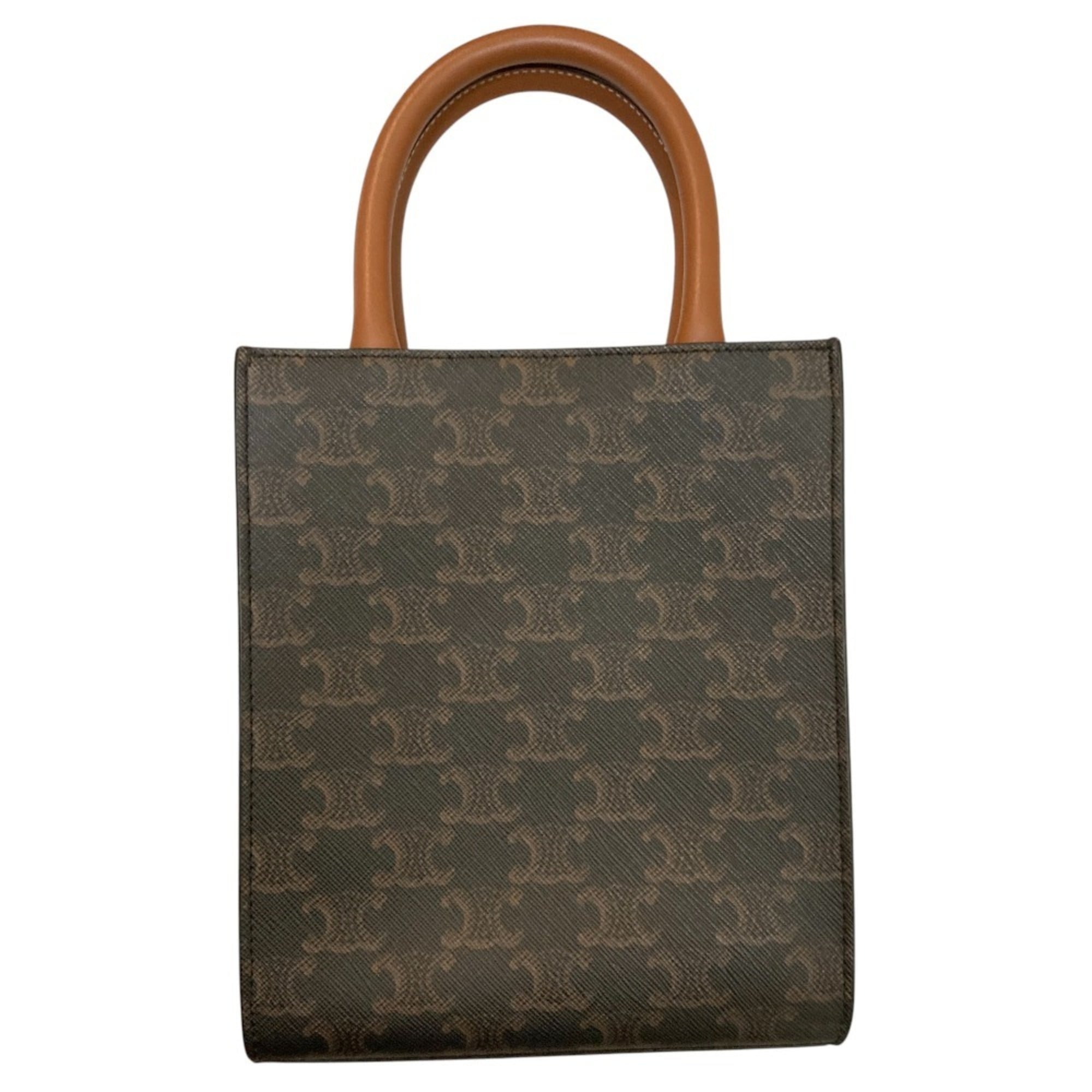 Celine Black Brown Canvas Shoulder Bag (Pre-Owned)