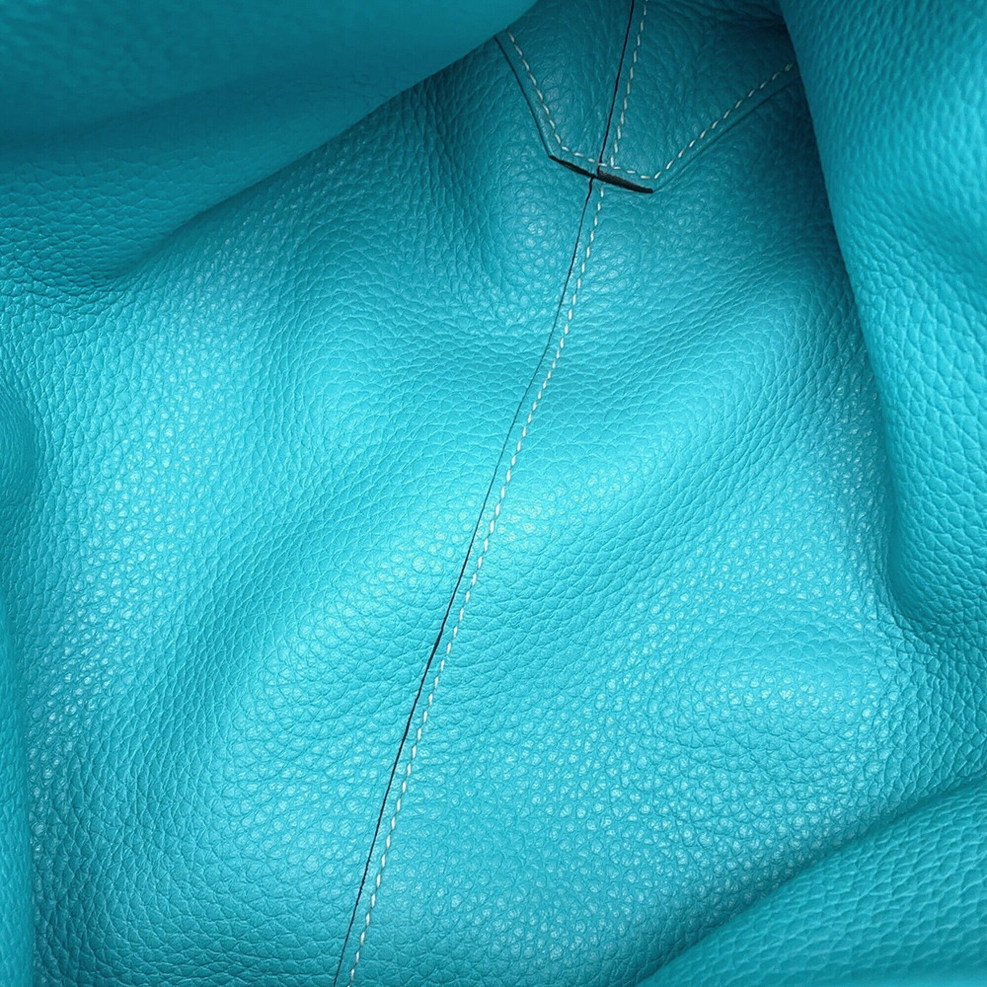 Hermes Blue Atoll Colvert Taurillon Clemence Leather Swift Leather Tote Bag (Pre-Owned)