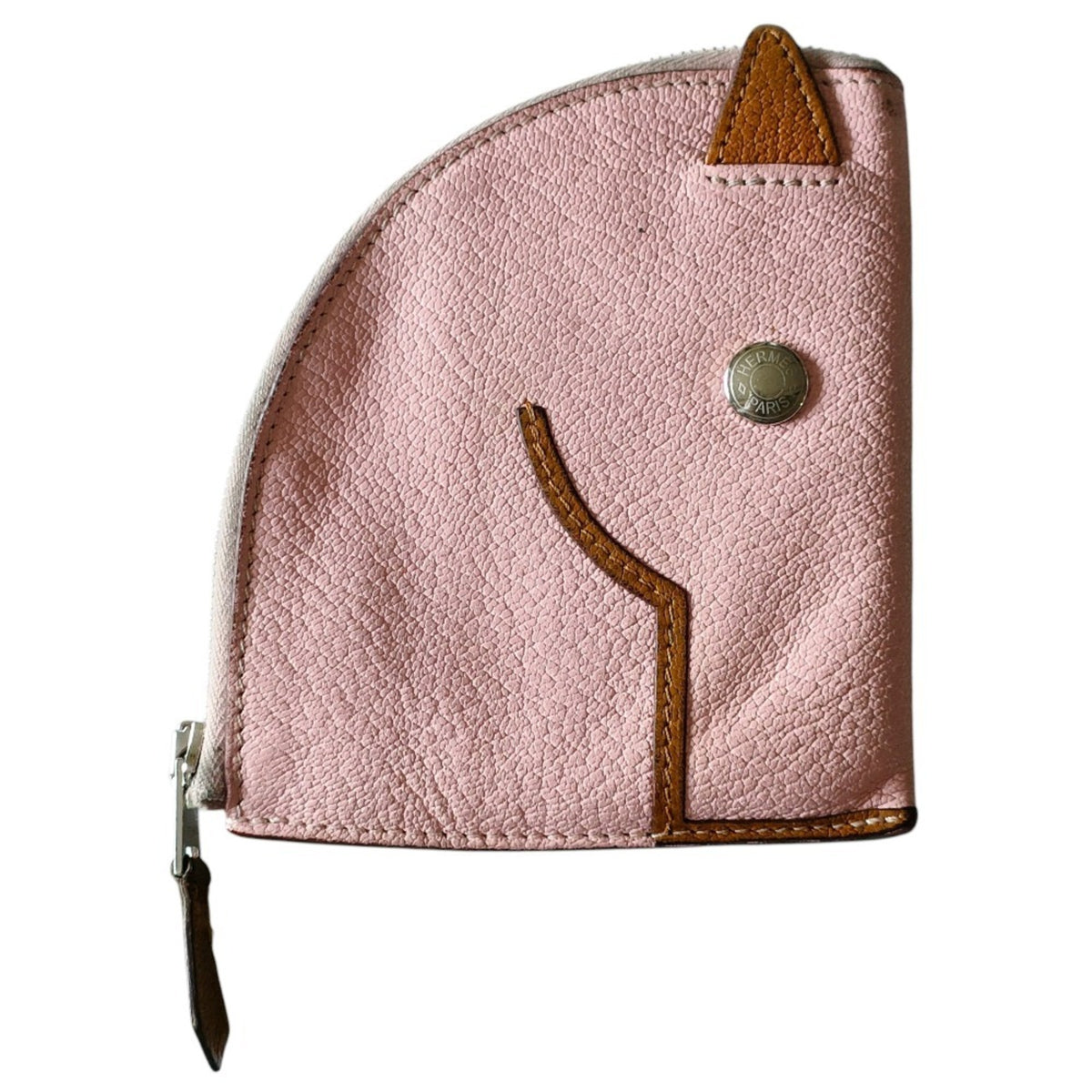 Hermes Kara Rose Sakura Chevre Leather Coin Purse/Coin Case (Pre-Owned)