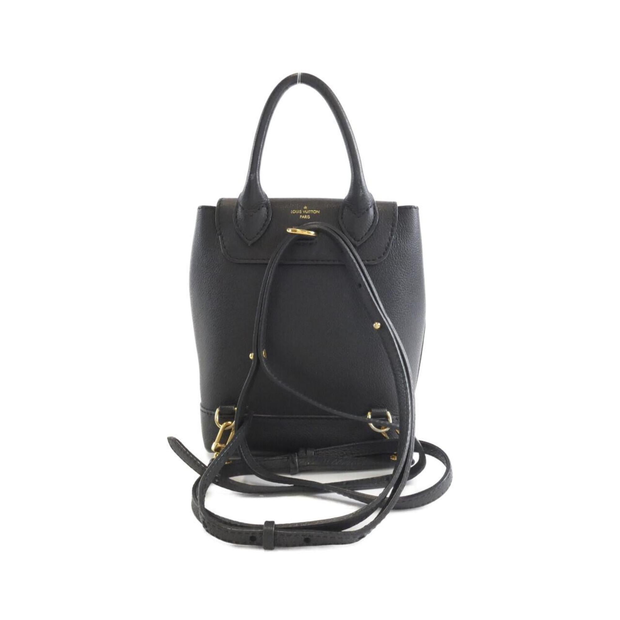 Louis Vuitton Black Leather Backpack (Pre-Owned)