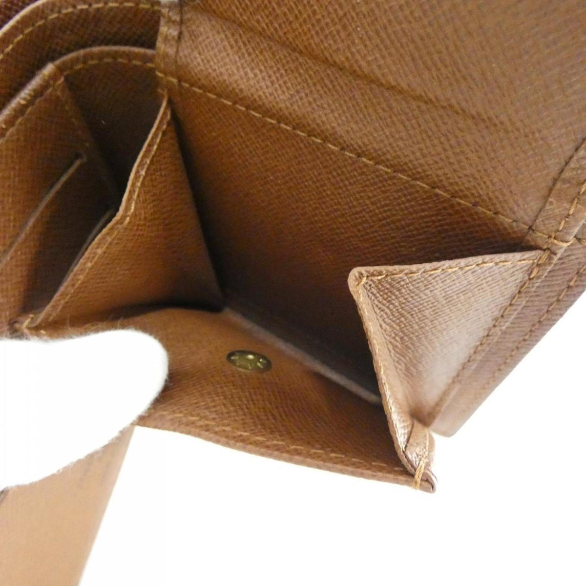 Louis Vuitton Marron Coated Canvas Wallet (Bi-Fold) (Pre-Owned)