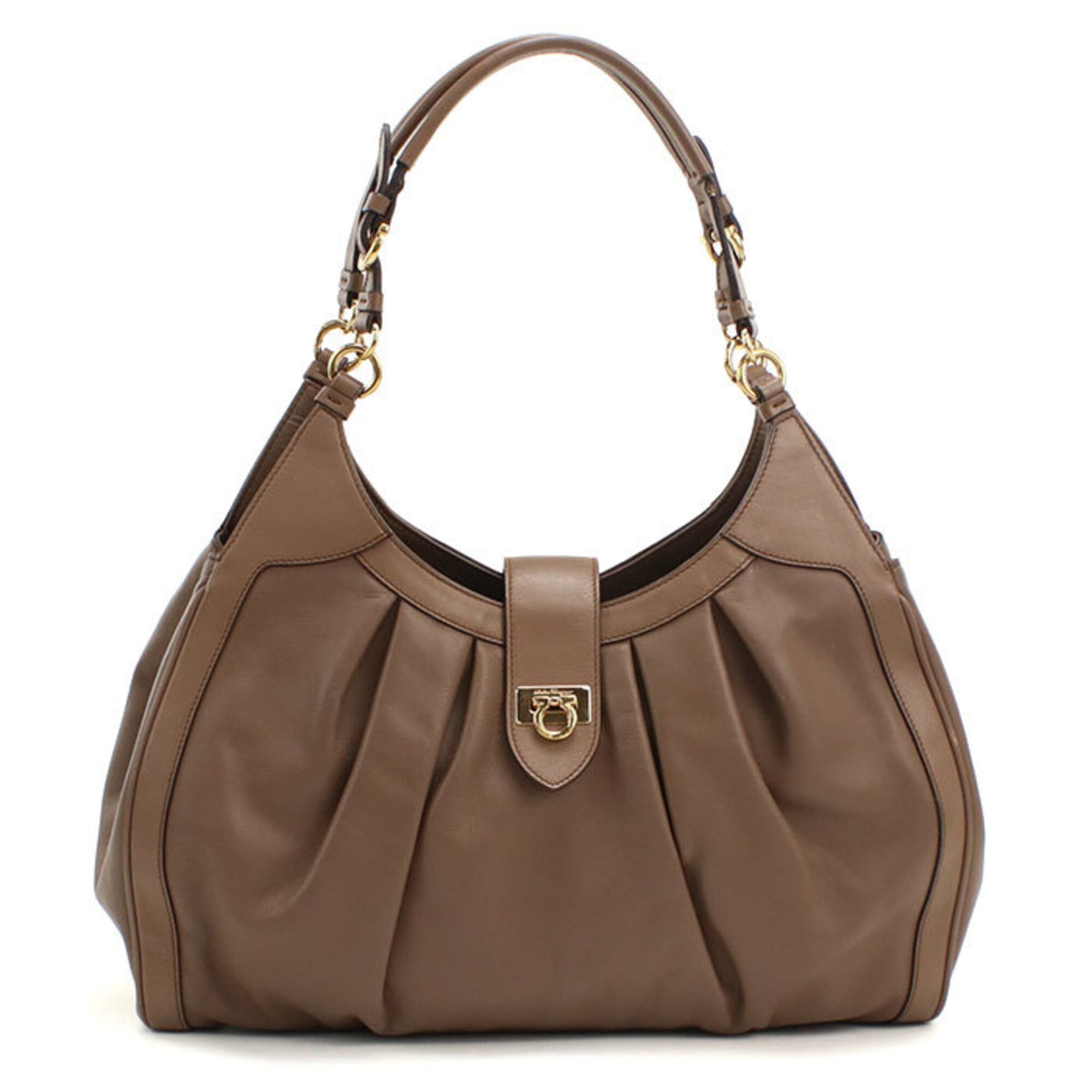 Salvatore Ferragamo Brown Leather Handbag (Pre-Owned)