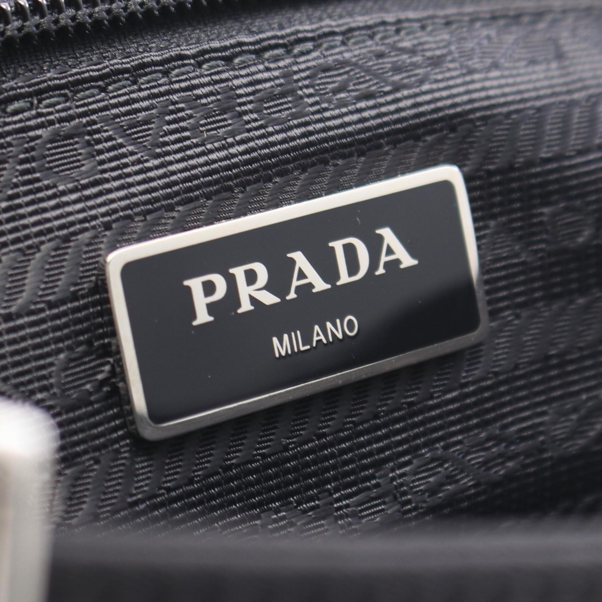 Prada Black Nylon Leather Shoulder Bag (Pre-Owned)