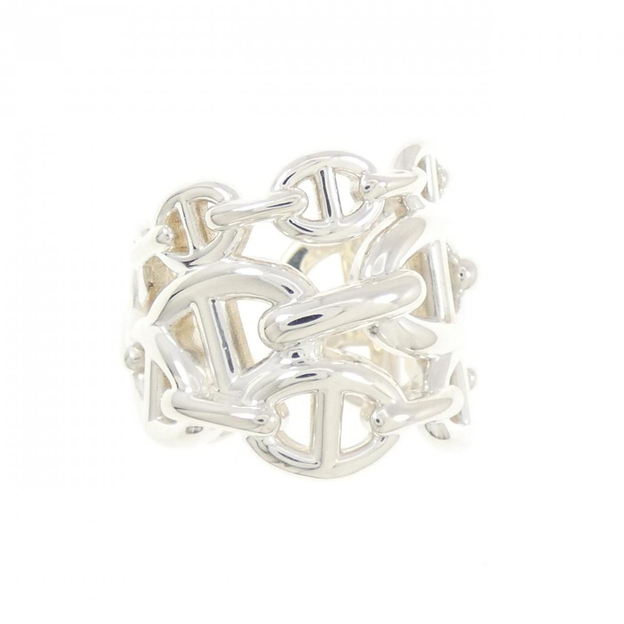 Hermes Silver 925 Band Ring (Pre-Owned)