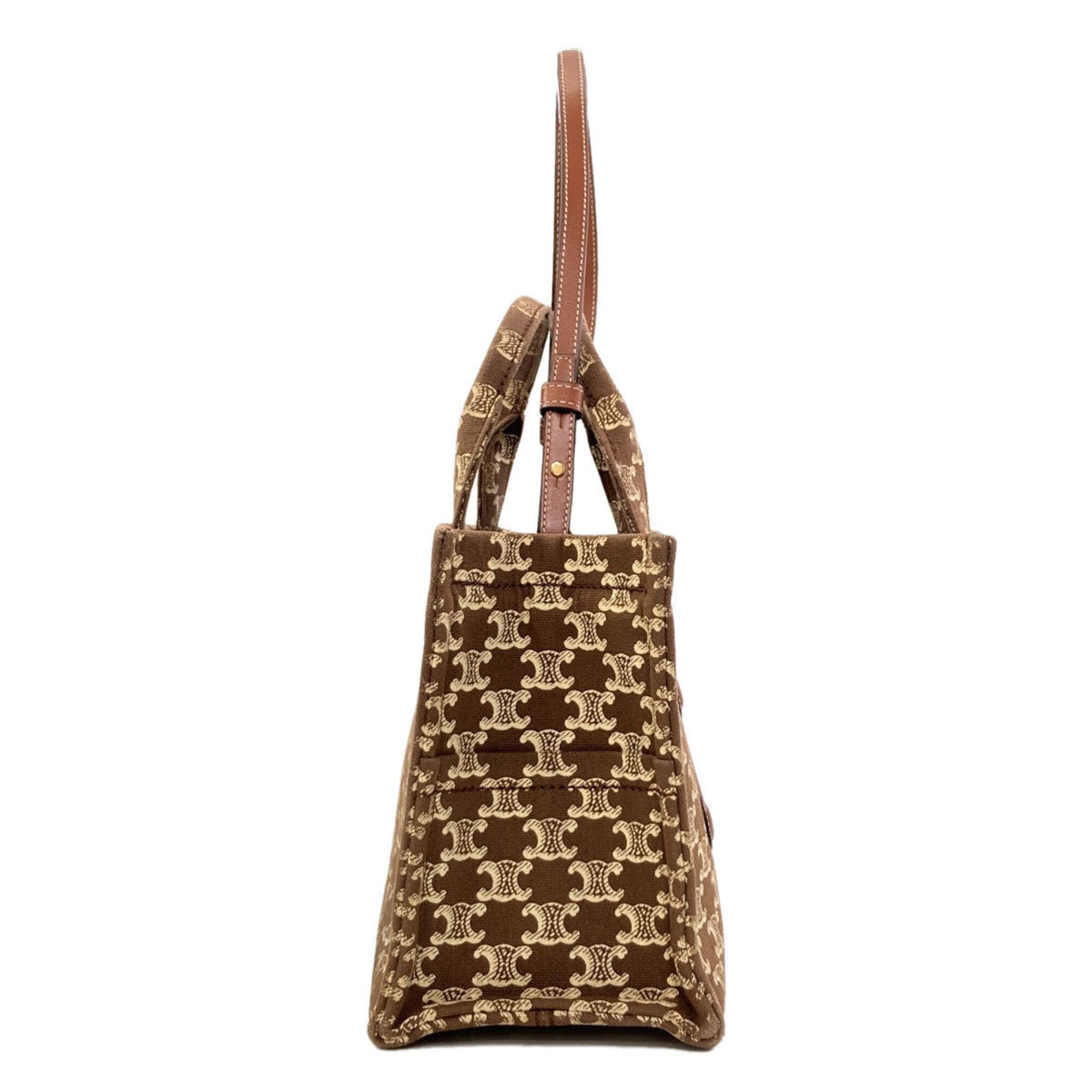 Celine Brown Canvas Handbag (Pre-Owned)