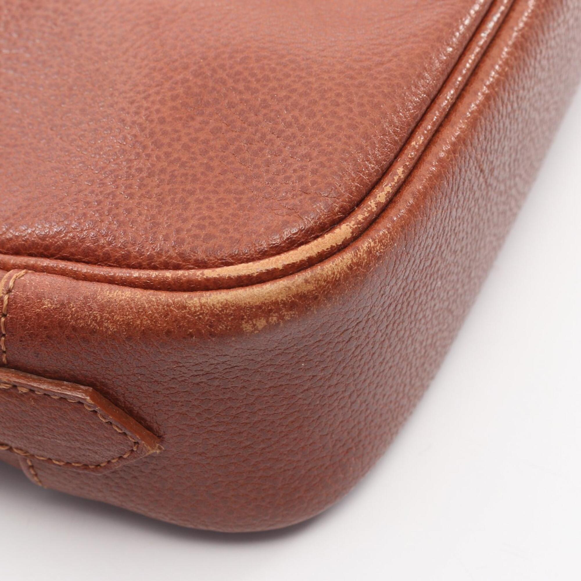 Saint Laurent Brown Leather Handbag Shoulder Bag (Pre-Owned)