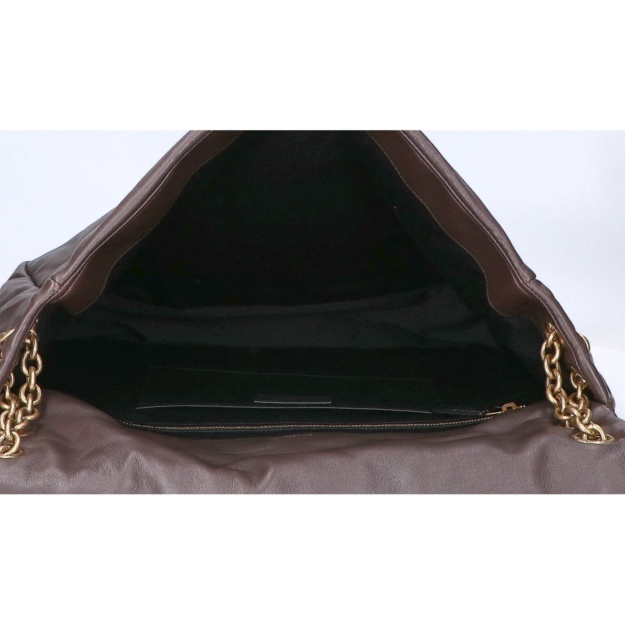 Saint Laurent Dark Brown Leather Shoulder Bag (Pre-Owned)