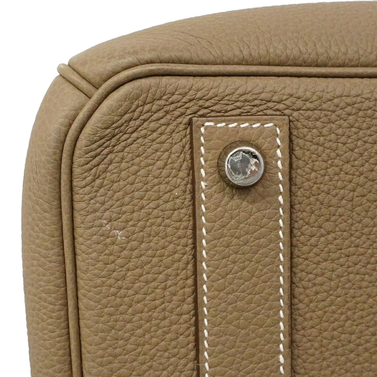Hermes Etoupe Gray Togo Leather Handbag (Pre-Owned)