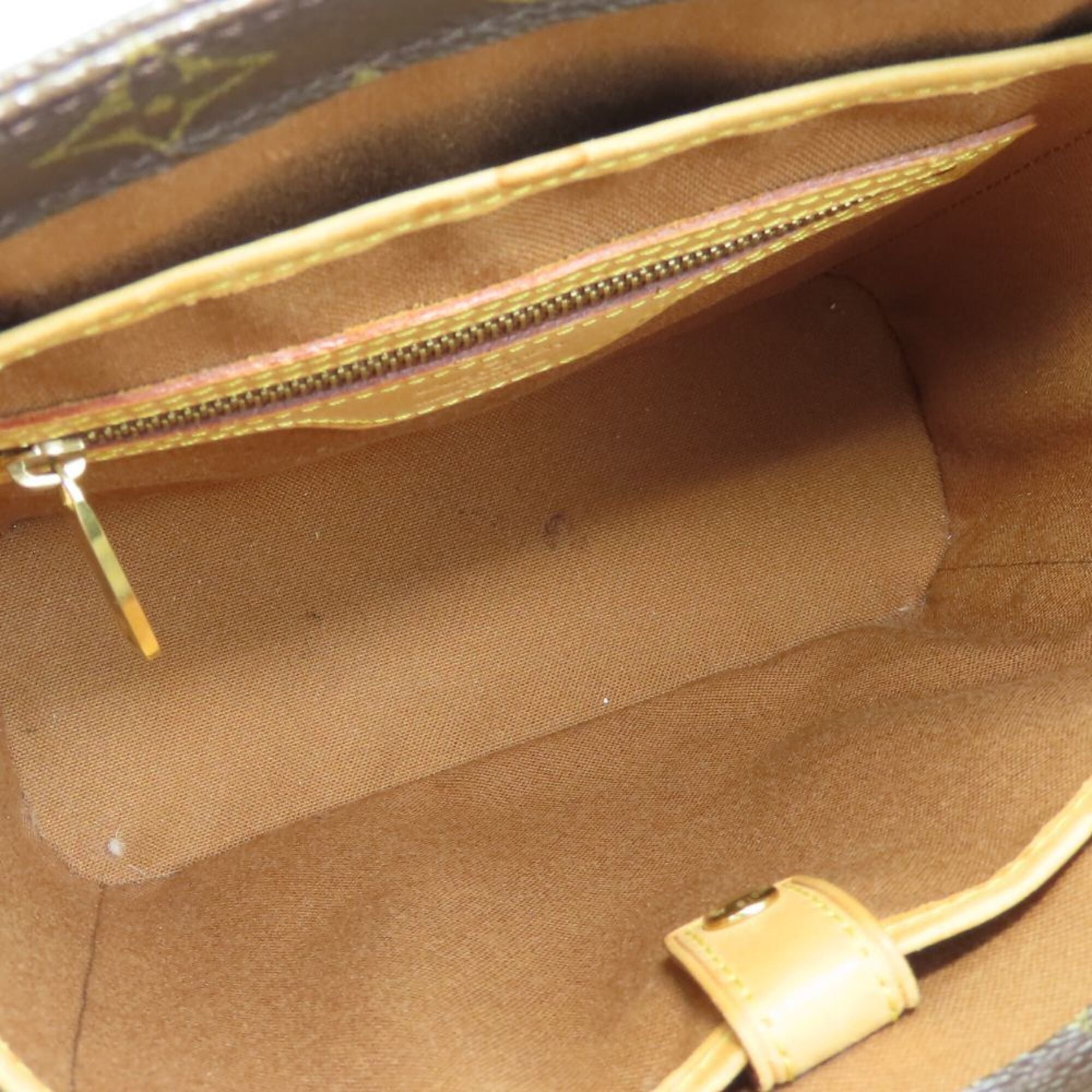 Louis Vuitton Brown Monogram Leather Handbag (Pre-Owned)