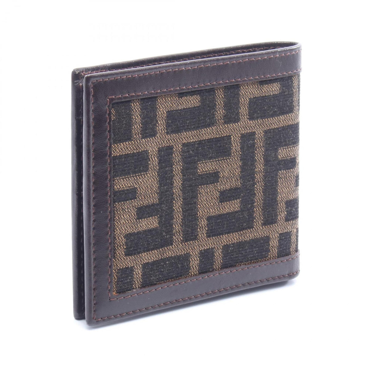 Fendi Brown Canvas Leather Wallet (Bi-Fold) (Pre-Owned)