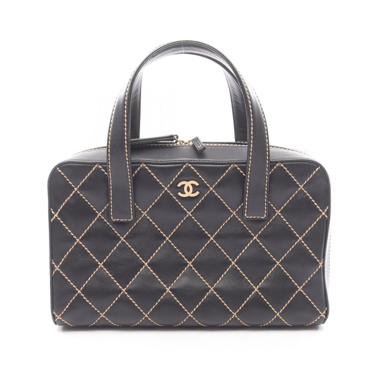 Chanel Black Leather Handbag (Pre-Owned)