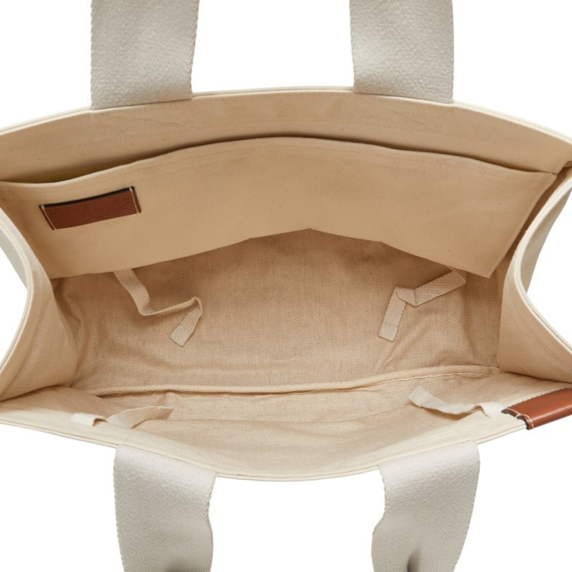 Loewe Blue Ivory White Canvas Tote Bag (Pre-Owned)