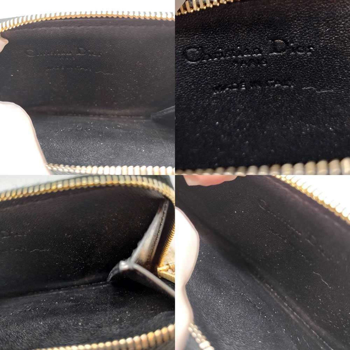 Christian Dior Black Leather Coin Purse/Coin Case (Pre-Owned)