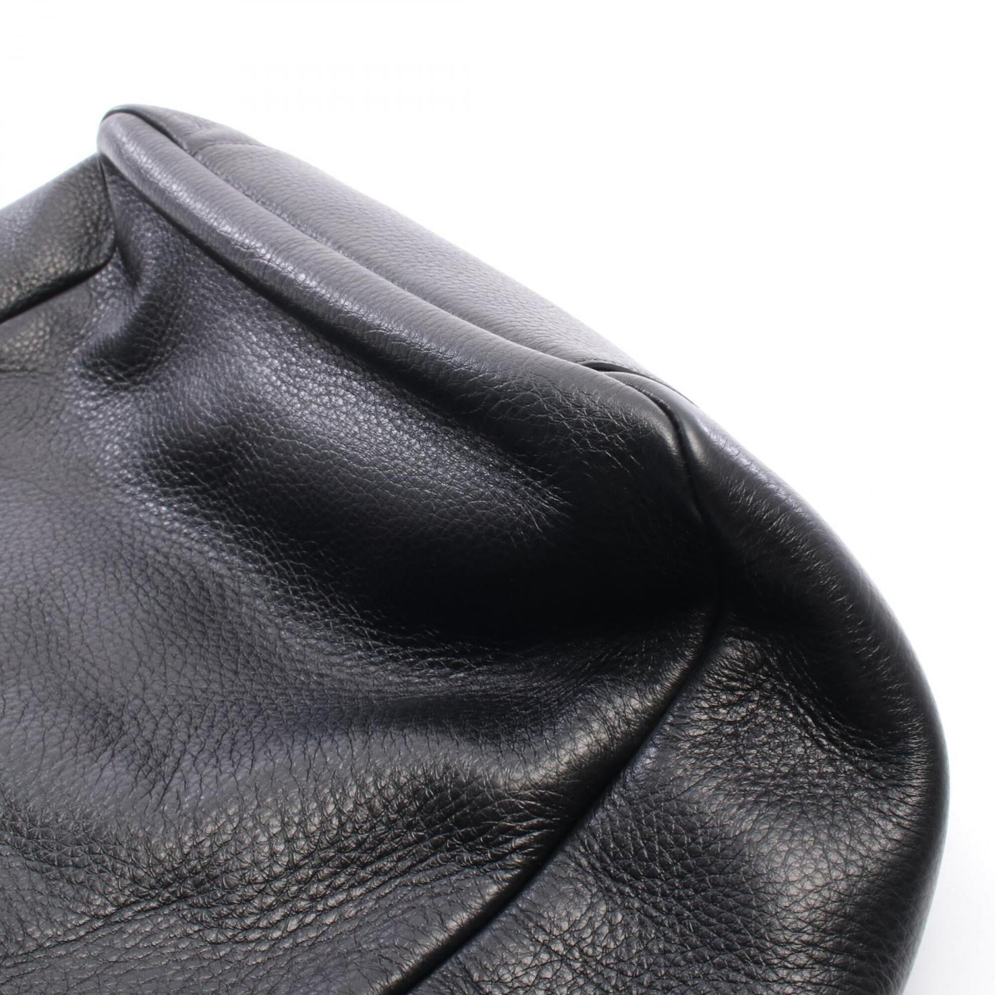 Saint Laurent Black Leather Handbag Tote Bag (Pre-Owned)