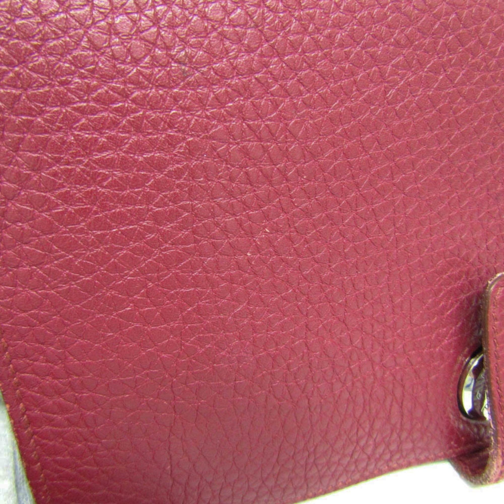 Hermes Dogon Wine Togo Leather Long Wallet (Bi-Fold) (Pre-Owned)