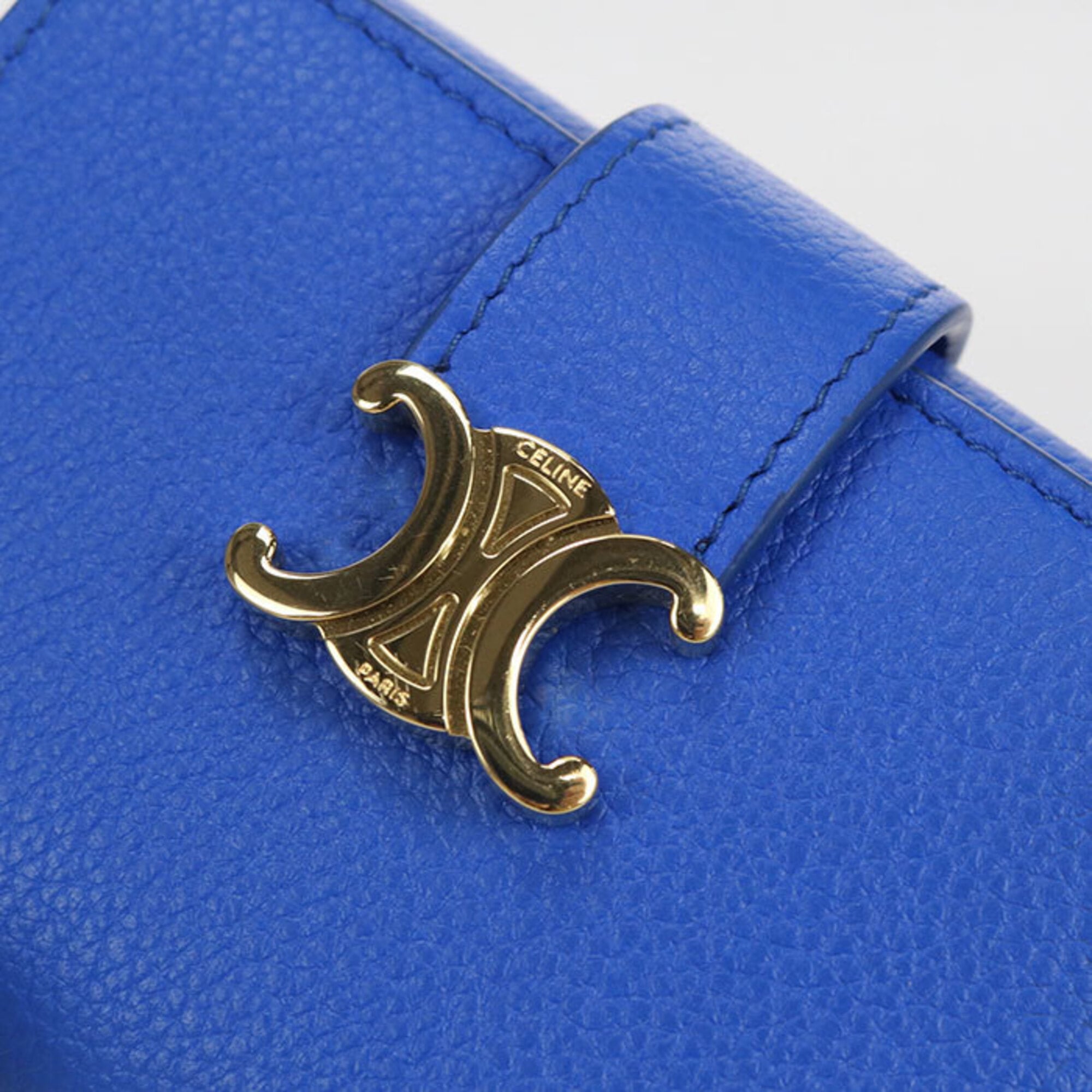 Celine Blue Leather Wallet (Tri-Fold) (Pre-Owned)