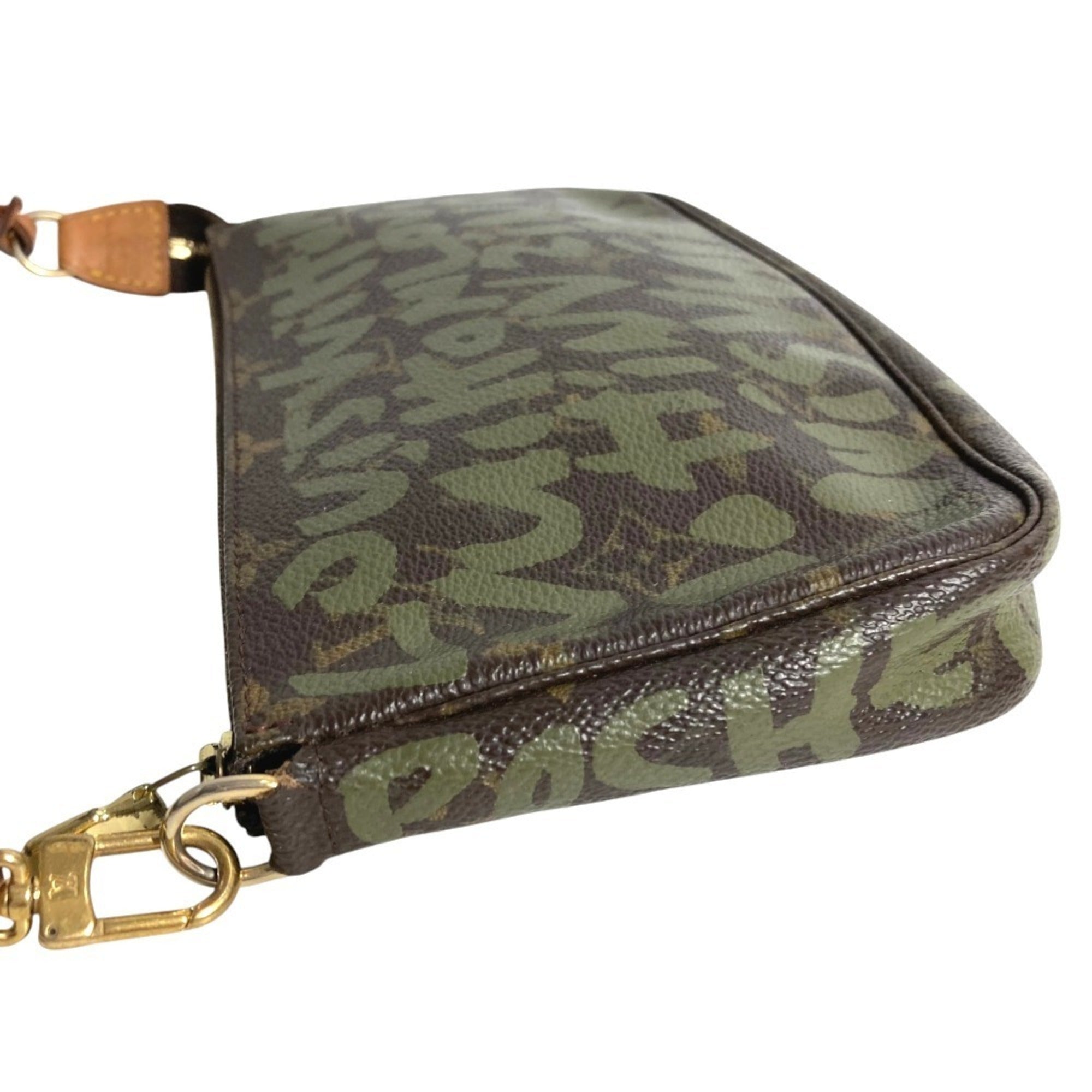 Louis Vuitton Brown Khaki Monogram Canvas Handbag Pochette Pouch Shoulder Bag (Pre-Owned)