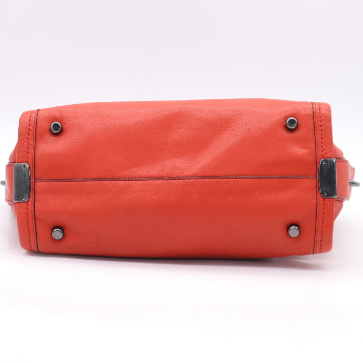 Coach Orange Leather Handbag (Pre-Owned)