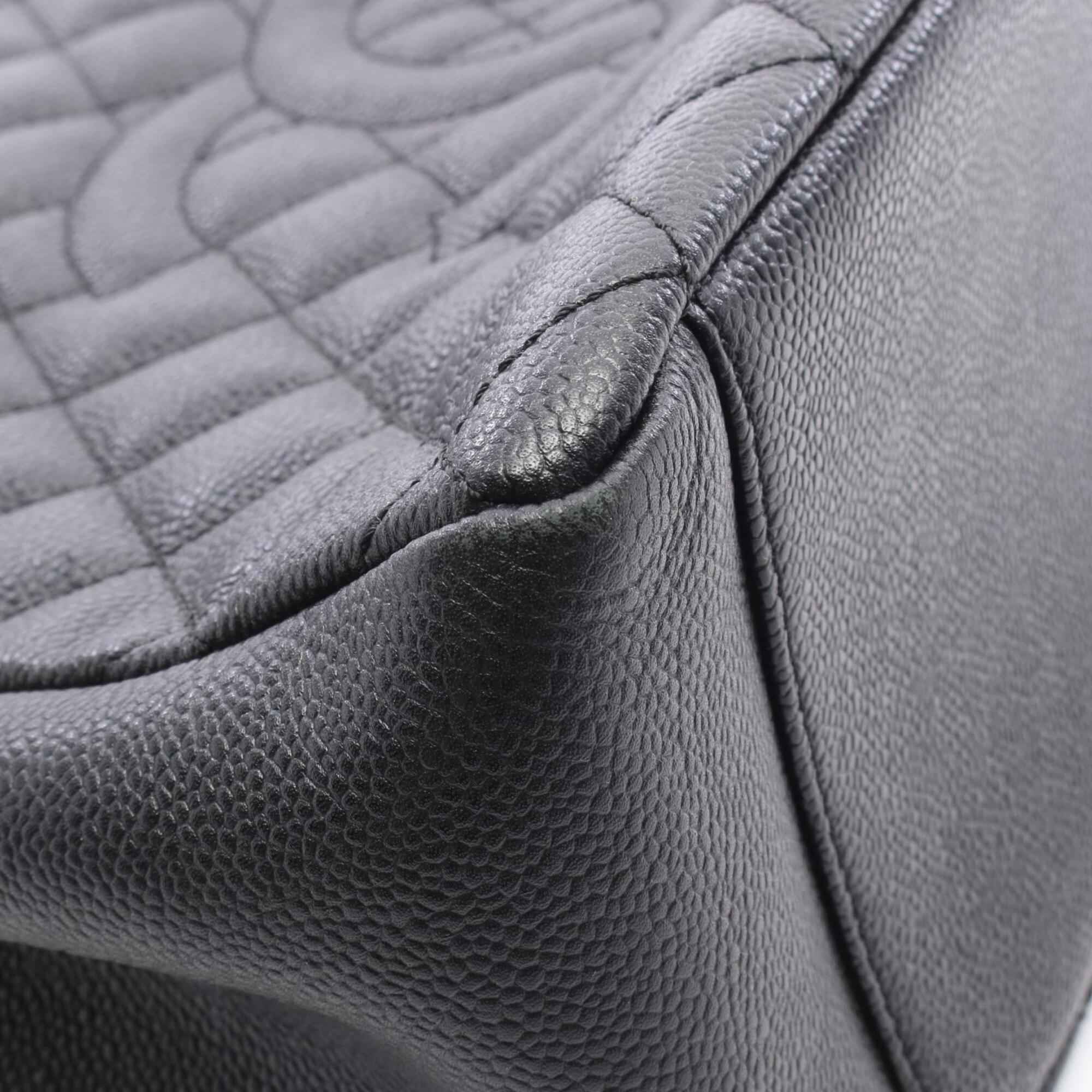 Chanel Black Grained Calfskin Handbag Tote Bag (Pre-Owned)