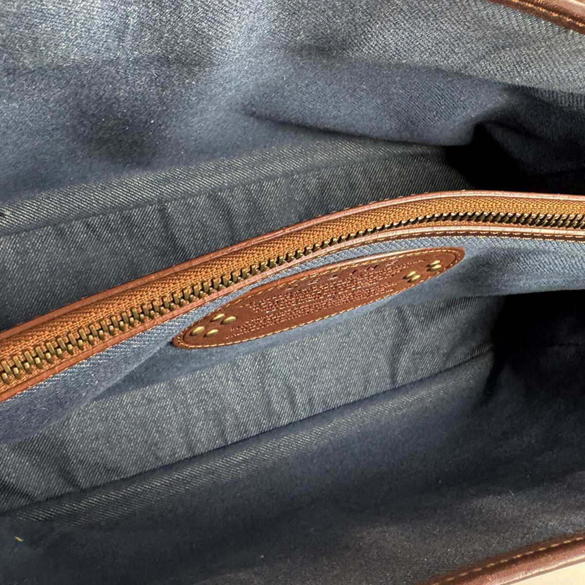 Celine Blue Brown Denim Leather Handbag (Pre-Owned)
