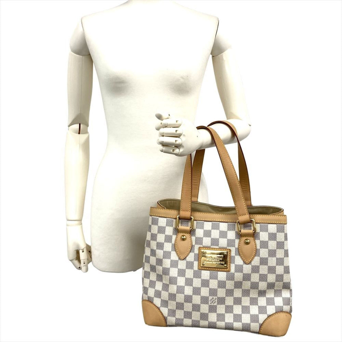 Louis Vuitton Damier Azur White Damier Azur Handbag Tote Bag (Pre-Owned)