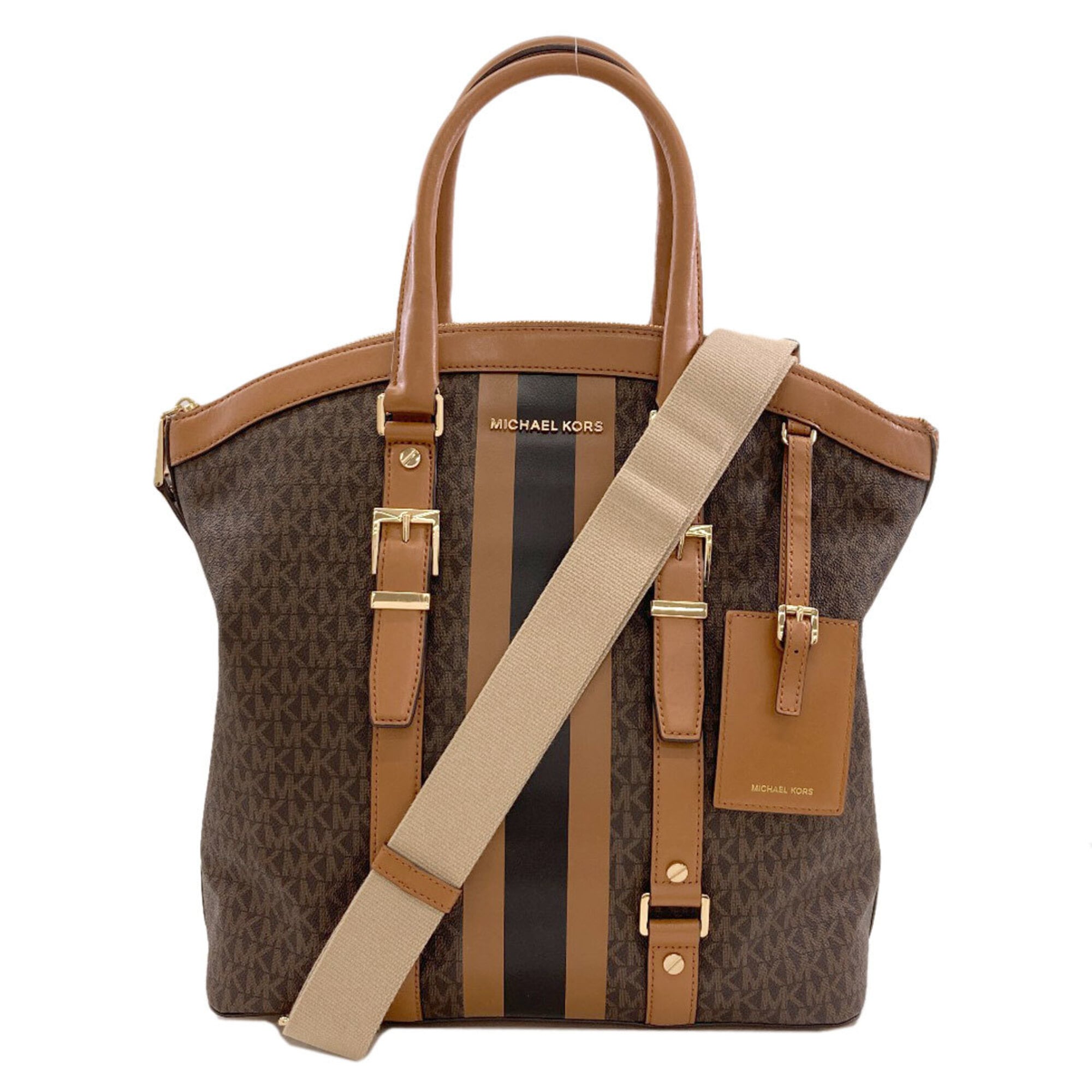 Michael Kors Brown Pvc Tote Bag (Pre-Owned)